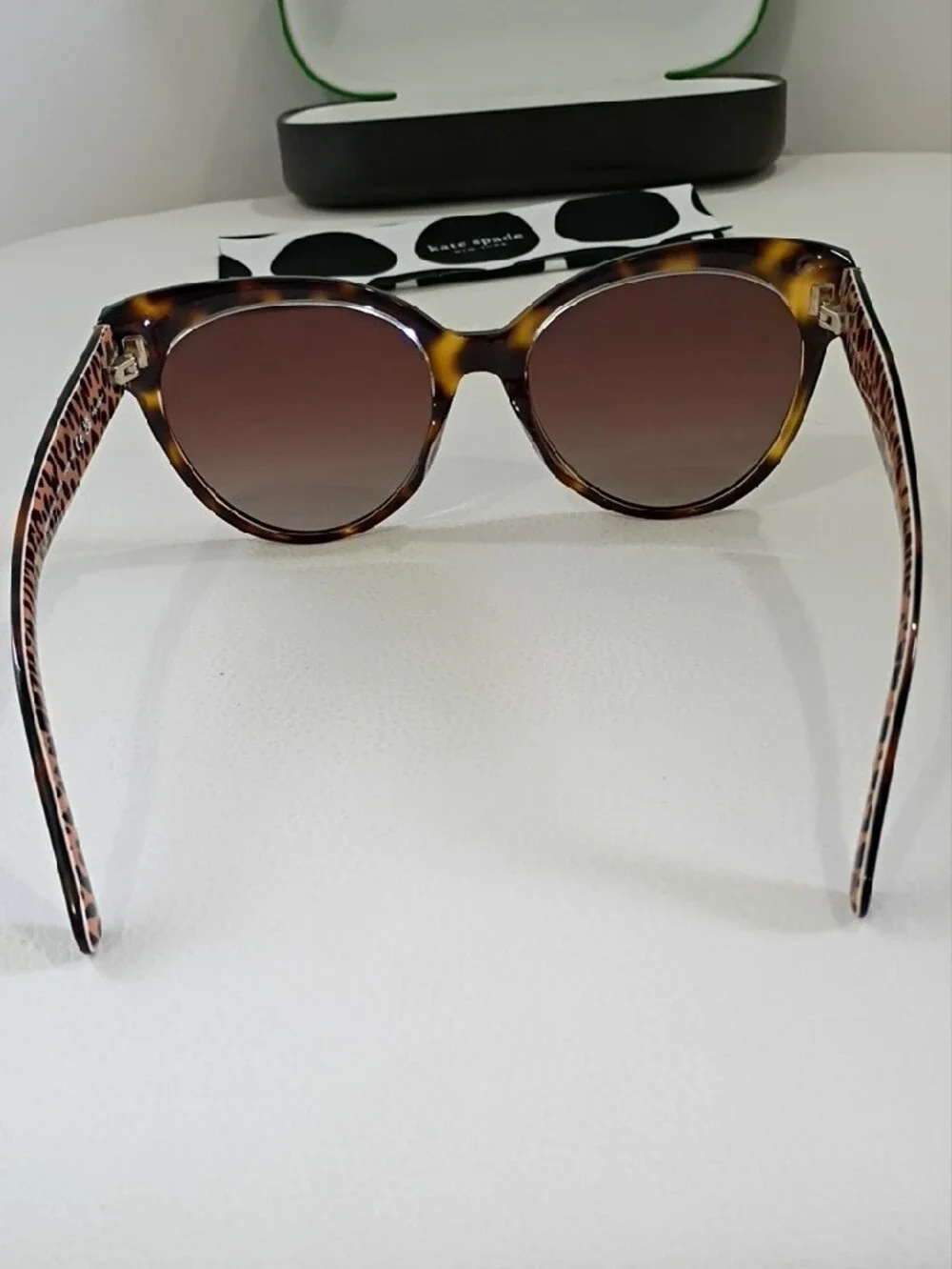 kate spade Tortoiseshell Cat Eye Sunglasses with Brown Gradient Lenses